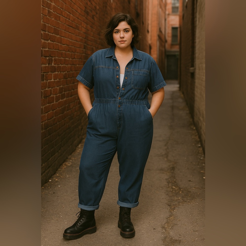 Vintage Blue Denim Jumpsuit